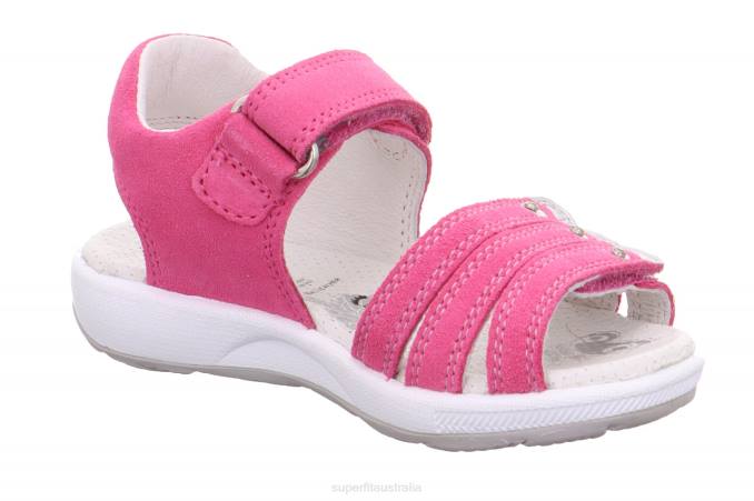 Superfit Pink/Silver Toddlers EMILY - Sandal with Velcro Fastener Z6Z8667