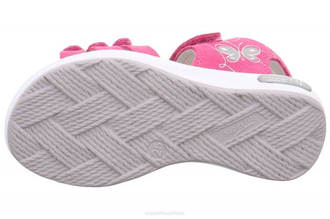 Superfit Pink/Silver Toddlers EMILY - Sandal with Velcro Fastener Z6Z8667