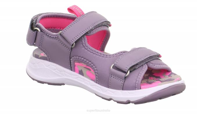 Superfit Purple/Pink Toddlers CRISS CROSS - Sandal with Velcro Fastener Z6Z8653