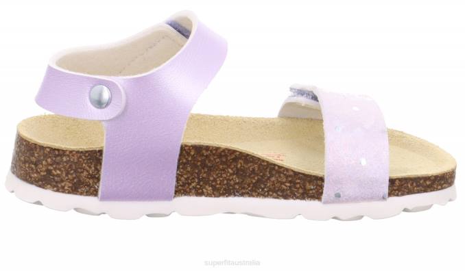 Superfit Purple Toddlers FUSSBETTPANTOFFEL - Sandal with Velcro Fastener Z6Z8553