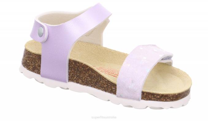 Superfit Purple Toddlers FUSSBETTPANTOFFEL - Sandal with Velcro Fastener Z6Z8553