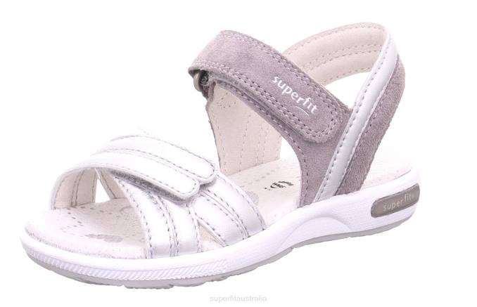 Superfit Silver/Light grey Toddlers EMILY - Sandal with Velcro Fastener Z6Z8689