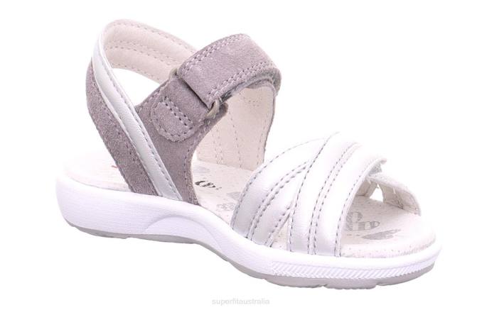 Superfit Silver/Light grey Toddlers EMILY - Sandal with Velcro Fastener Z6Z8689