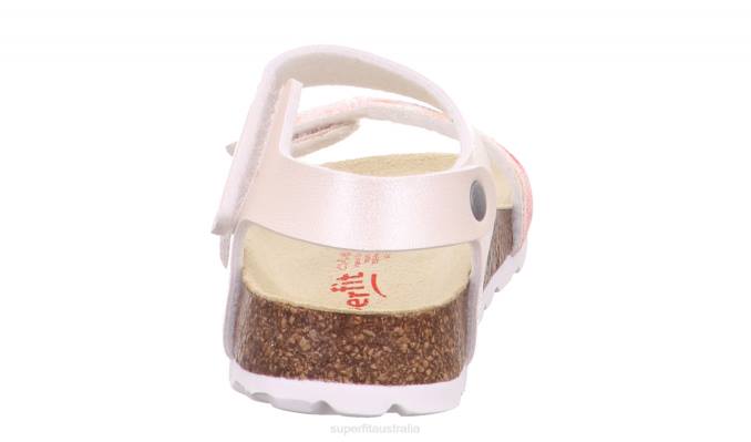 Superfit White/Multicoloured Toddlers FUSSBETTPANTOFFEL - Sandal with Velcro Fastener Z6Z8585