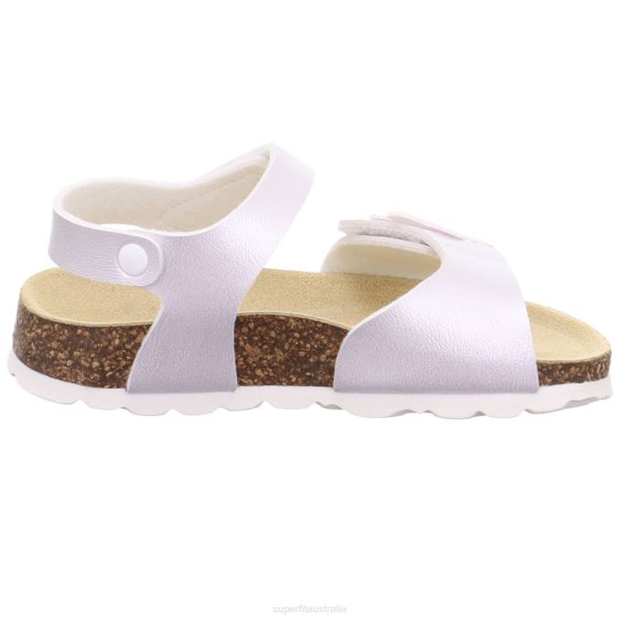 Superfit White Toddlers FUSSBETTPANTOFFEL - Sandal with Velcro Fastener Z6Z8685