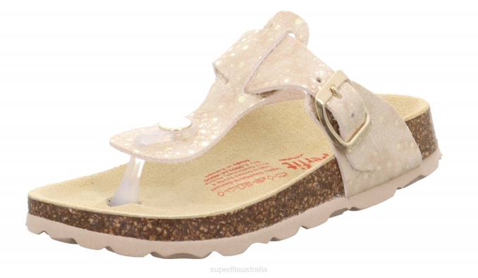 Superfit Beige Toddlers FUSSBETTPANTOFFEL - Slipper with Buckle Z6Z8567