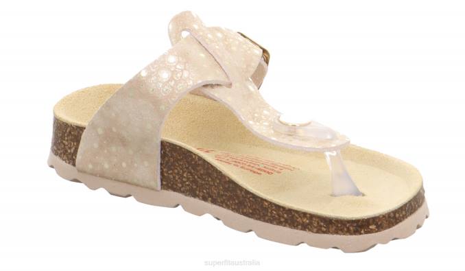 Superfit Beige Toddlers FUSSBETTPANTOFFEL - Slipper with Buckle Z6Z8567