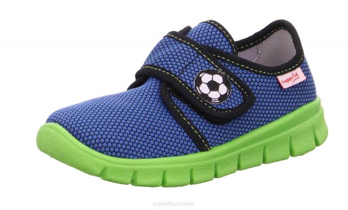 Superfit Blue/Green Toddlers BOBBY - Slipper with Velcro Fastener Z6Z8576