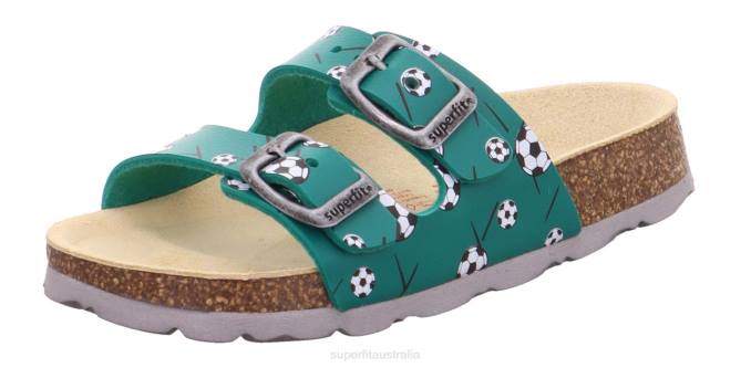 Superfit Green Toddlers FUSSBETTPANTOFFEL - Slipper with Buckle Z6Z8592