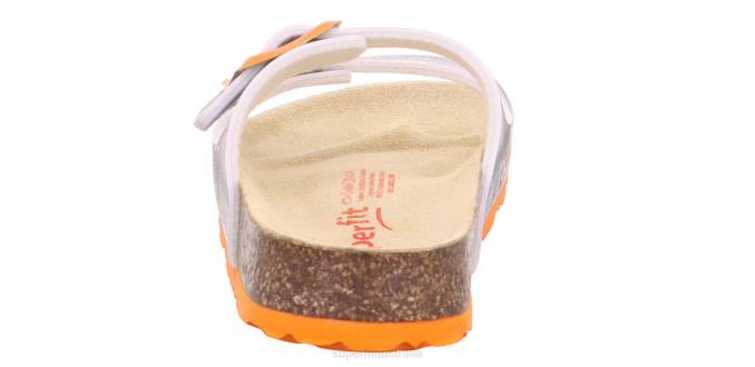 Superfit Grey/Orange Toddlers FUSSBETTPANTOFFEL - Slipper with Buckle Z6Z8591