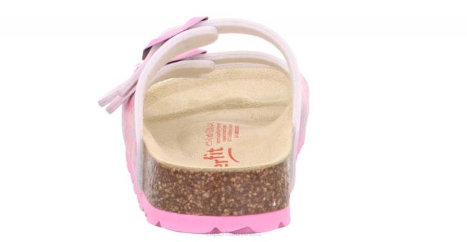 Superfit Pink/Multi Coloure Toddlers FUSSBETTPANTOFFEL - Slipper with Buckle Z6Z8598