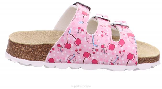 Superfit Pink Toddlers FUSSBETTPANTOFFEL - Slipper with Buckle Z6Z8550