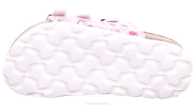 Superfit Pink Toddlers FUSSBETTPANTOFFEL - Slipper with Buckle Z6Z8550