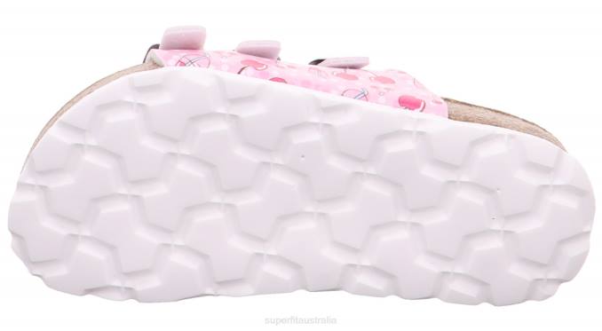 Superfit Pink Toddlers FUSSBETTPANTOFFEL - Slipper with Buckle Z6Z8550