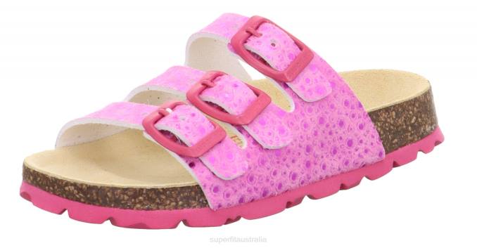 Superfit Pink Toddlers FUSSBETTPANTOFFEL - Slipper with Buckle Z6Z8588