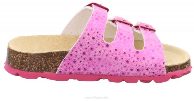 Superfit Pink Toddlers FUSSBETTPANTOFFEL - Slipper with Buckle Z6Z8588