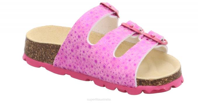 Superfit Pink Toddlers FUSSBETTPANTOFFEL - Slipper with Buckle Z6Z8588