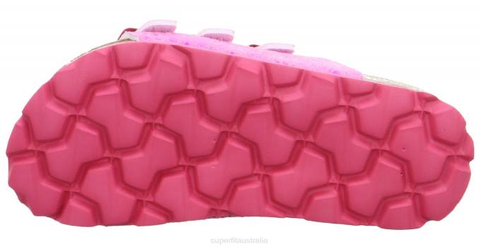 Superfit Pink Toddlers FUSSBETTPANTOFFEL - Slipper with Buckle Z6Z8588