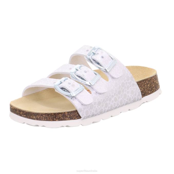 Superfit White Toddlers FUSSBETTPANTOFFEL - Slipper with Buckle Z6Z8554