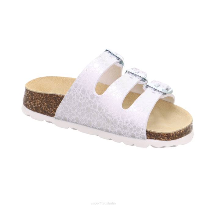 Superfit White Toddlers FUSSBETTPANTOFFEL - Slipper with Buckle Z6Z8554