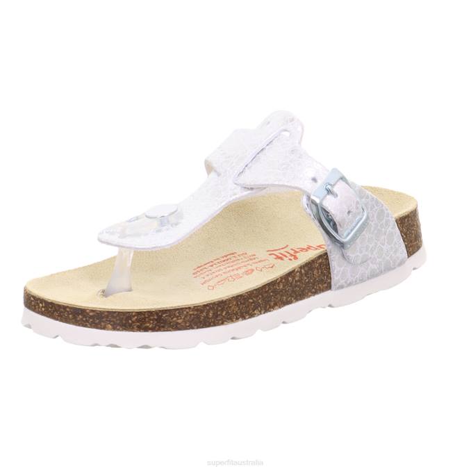 Superfit White Toddlers FUSSBETTPANTOFFEL - Slipper with Buckle Z6Z8565