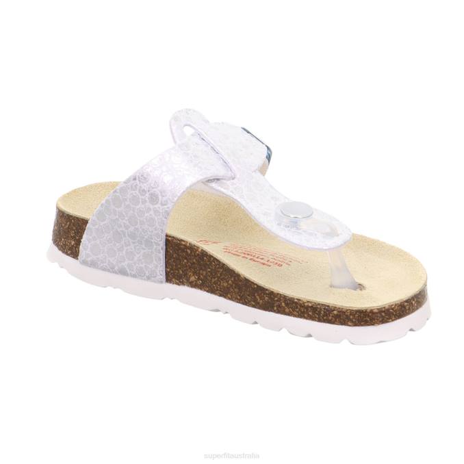 Superfit White Toddlers FUSSBETTPANTOFFEL - Slipper with Buckle Z6Z8565