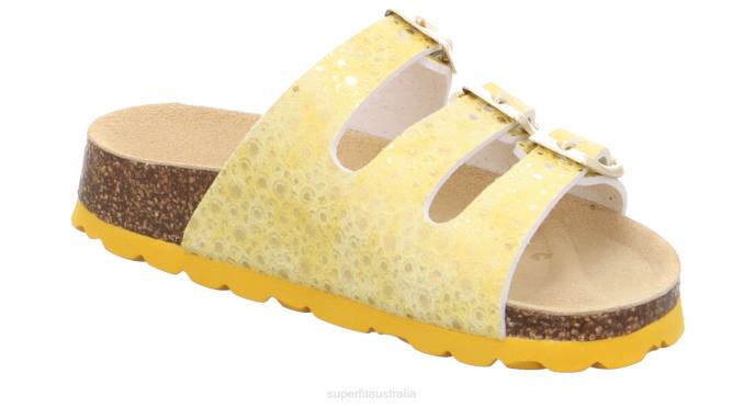 Superfit Yellow Toddlers FUSSBETTPANTOFFEL - Slipper with Buckle Z6Z8562