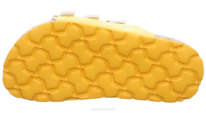 Superfit Yellow Toddlers FUSSBETTPANTOFFEL - Slipper with Buckle Z6Z8562