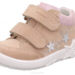 Superfit Beige/Pink Babies STARLIGHT - Sneakers low with Velcro Fastener Z6Z8239