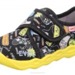 Superfit Black/Multicoloured Babies BUBBLE - Slipper with Velcro Fastener Z6Z826