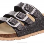 Superfit Black/Silver Toddlers FUSSBETTPANTOFFEL - Slipper with Buckle Z6Z8578