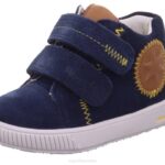 Superfit Blue/Brown Babies MOPPY - Sneakers low with Velcro Fastener Z6Z8414