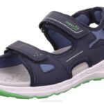 Superfit Blue/Green Toddlers CRISS CROSS - Sandal with Velcro Fastener Z6Z8682
