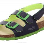 Superfit Blue/Green Toddlers FUSSBETTPANTOFFEL - Sandal with Buckle Z6Z8587