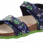 Superfit Blue/Green Toddlers FUSSBETTPANTOFFEL - Sandal with Velcro Fastener Z6Z8555