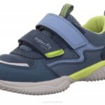Superfit Blue/Light Green Toddlers STORM - Sneakers low with Velcro Fastener Z6Z8834