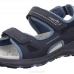 Superfit Blue/Light grey Toddlers CRISS CROSS - Sandal with Velcro Fastener Z6Z8671