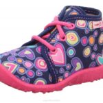Superfit Blue/Multicoloured Babies SPOTTY - Slipper with Lacing Z6Z832