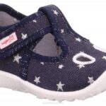 Superfit Blue/Silver Babies SPOTTY - Slipper with Velcro Fastener Z6Z845