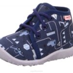 Superfit Blue/White Babies SPOTTY - Slipper with Lacing Z6Z851