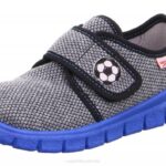 Superfit Grey/Black Toddlers BOBBY - Slipper with Velcro Fastener Z6Z8572