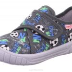 Superfit Grey/Green Babies BILL - Slipper with Velcro Fastener Z6Z85
