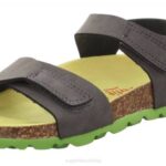 Superfit Grey/Green Toddlers FUSSBETTPANTOFFEL - Sandal with Velcro Fastener Z6Z8575
