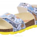 Superfit Grey/Multicoloured Toddlers FUSSBETTPANTOFFEL - Sandal with Velcro Fastener Z6Z8573