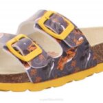 Superfit Grey/Orange Toddlers FUSSBETTPANTOFFEL - Slipper with Buckle Z6Z8566
