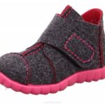 Superfit Grey/Pink Babies HAPPY - Slipper with Velcro Fastener Z6Z8127