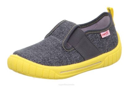 Superfit Grey/Yellow Babies BILL - Slipper with Slip Z6Z881