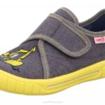 Superfit Grey/Yellow Babies BILL - Slipper with Velcro Fastener Z6Z869