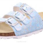 Superfit Light Blue/Silver Toddlers FUSSBETTPANTOFFEL - Slipper with Buckle Z6Z8605