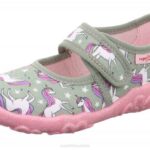 Superfit Light Green/Multicoloured Babies BONNY - Slipper with Velcro Fastener Z6Z836